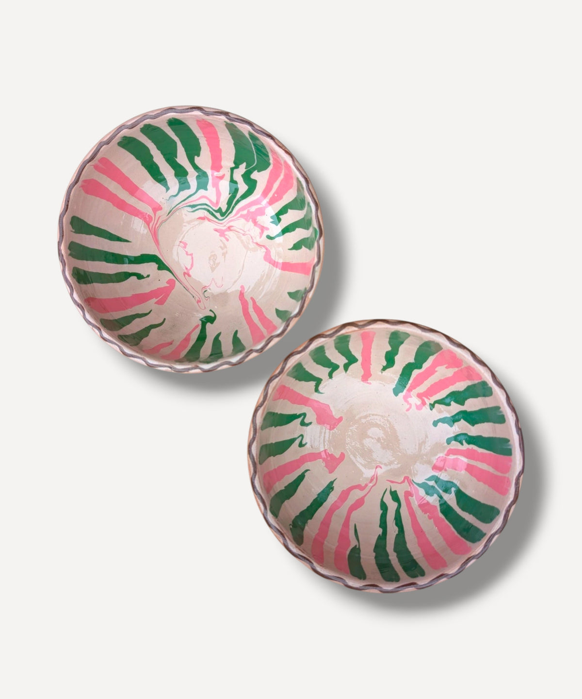 Pink &amp; Green Marble Side Bowl
