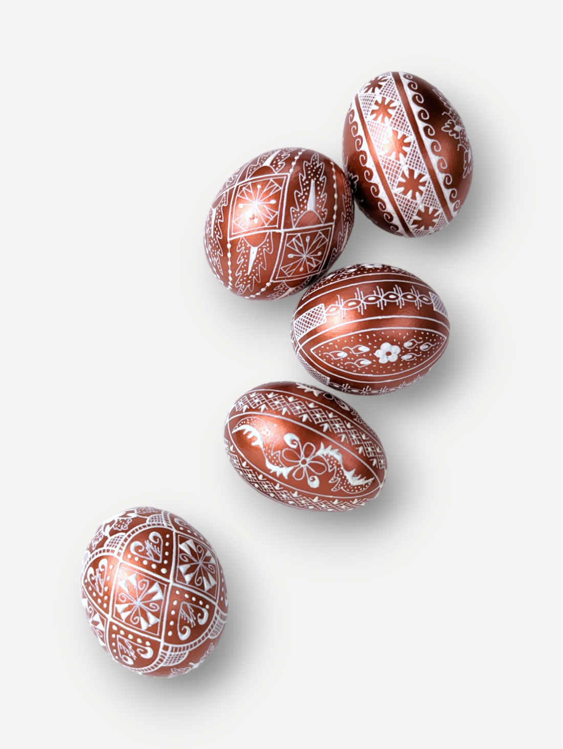 Casa De Folklore Copper - Hand Decorated Egg