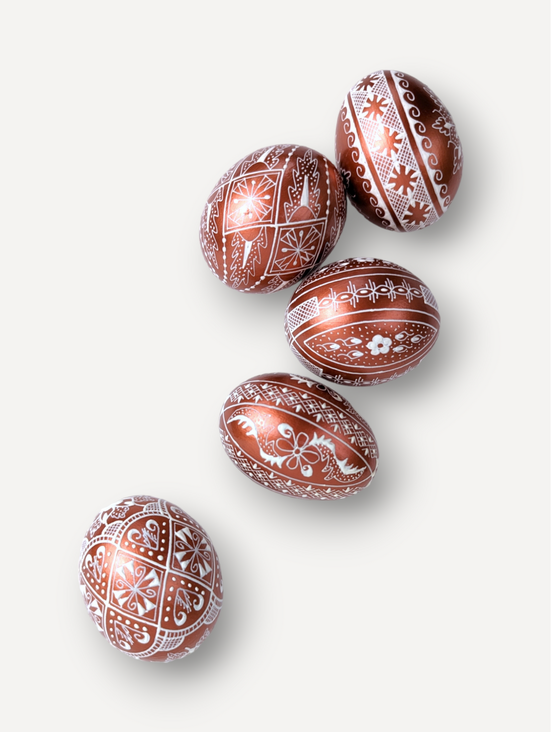 Copper Hand-Painted Eggs
